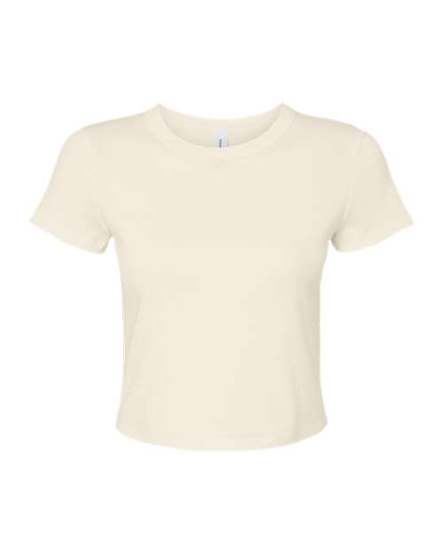 BELLA + CANVAS 1010 - Women's Micro Rib Baby Tee - Solid Natural Blend