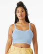 BELLA + CANVAS 1012 — Women's Micro Rib Spaghetti Strap Tank — Solid Baby Blue Blend