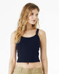 BELLA + CANVAS 1012 — Women's Micro Rib Spaghetti Strap Tank — Solid Navy Blend