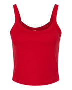 BELLA + CANVAS 1012 — Women's Micro Rib Spaghetti Strap Tank — Solid Red Blend (flat)