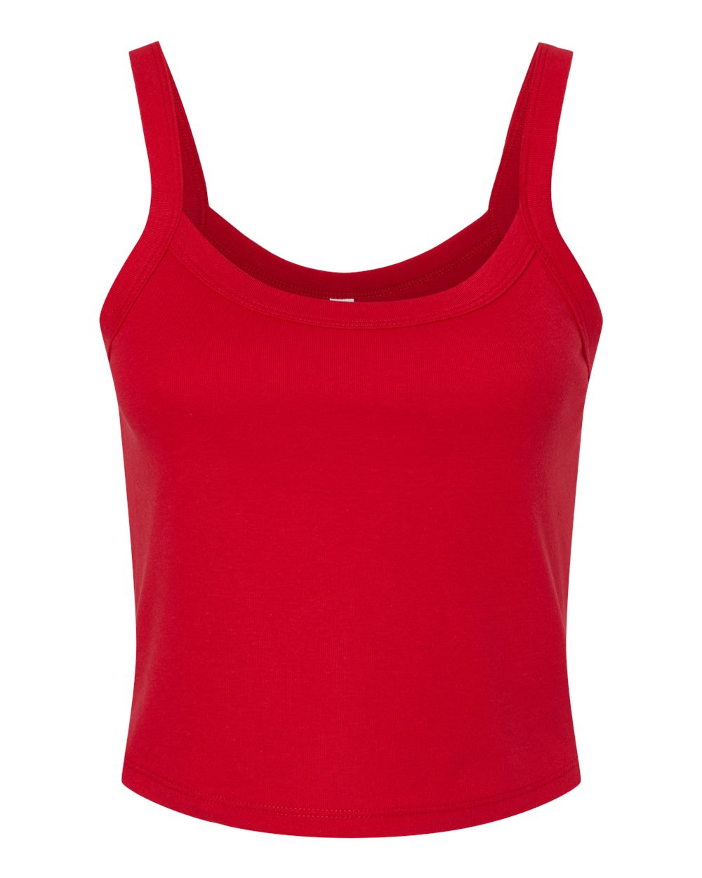BELLA + CANVAS 1012 — Women's Micro Rib Spaghetti Strap Tank — Solid Red Blend (flat)