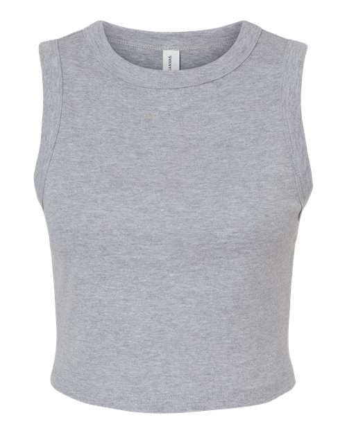BELLA + CANVAS 1013 - Women's Micro Rib Muscle Crop Tank - Athletic Heather