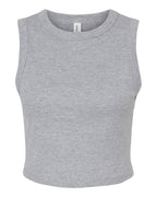 BELLA + CANVAS 1013 - Women's Micro Rib Muscle Crop Tank - Athletic Heather
