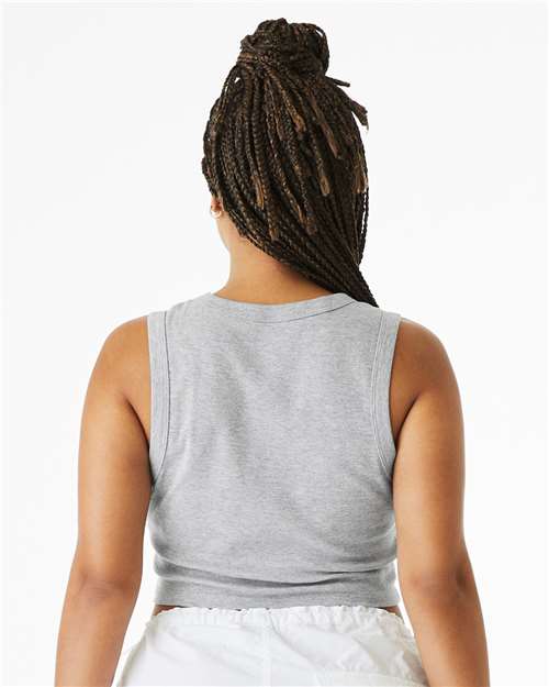 BELLA + CANVAS 1013 - Women's Micro Rib Muscle Crop Tank - Athletic Heather