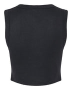 BELLA + CANVAS 1013 - Women's Micro Rib Muscle Crop Tank - Solid Black Blend