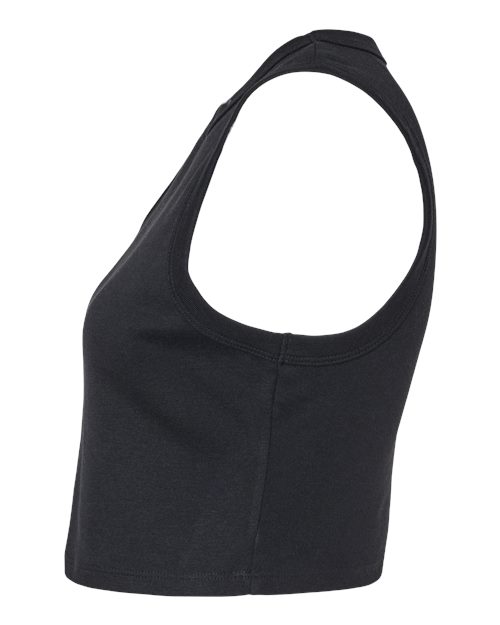 BELLA + CANVAS 1013 - Women's Micro Rib Muscle Crop Tank - Solid Black Blend