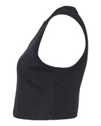 BELLA + CANVAS 1013 - Women's Micro Rib Muscle Crop Tank - Solid Black Blend