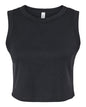 BELLA + CANVAS 1013 - Women's Micro Rib Muscle Crop Tank - Solid Black Blend