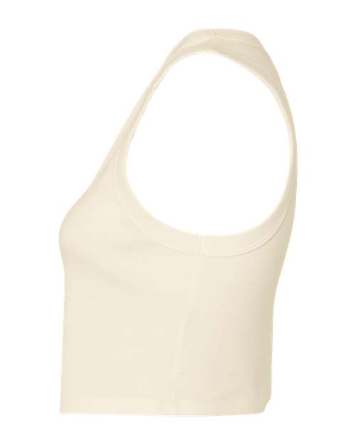 BELLA + CANVAS 1013 - Women's Micro Rib Muscle Crop Tank - Solid Natural Blend