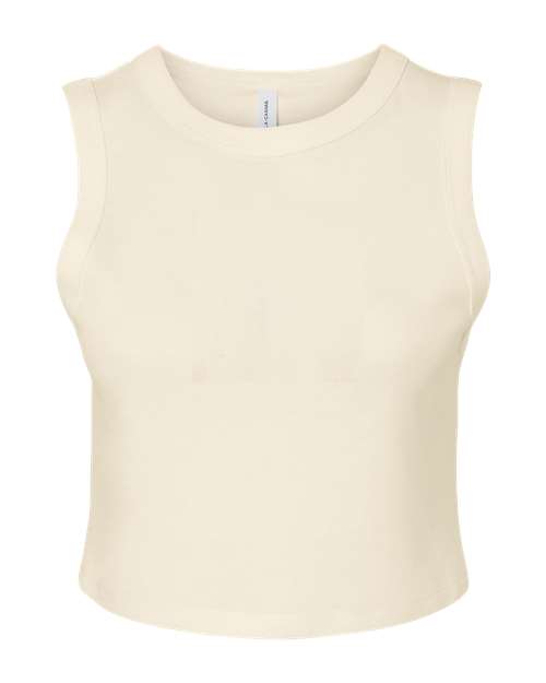 BELLA + CANVAS 1013 - Women's Micro Rib Muscle Crop Tank - Solid Natural Blend