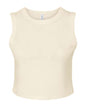 BELLA + CANVAS 1013 - Women's Micro Rib Muscle Crop Tank - Solid Natural Blend