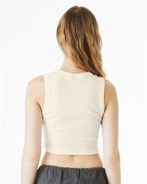 BELLA + CANVAS 1013 - Women's Micro Rib Muscle Crop Tank - Solid Natural Blend