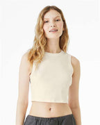 BELLA + CANVAS 1013 - Women's Micro Rib Muscle Crop Tank - Solid Natural Blend