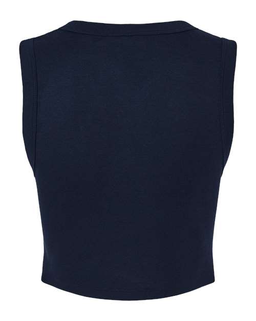 BELLA + CANVAS 1013 - Women's Micro Rib Muscle Crop Tank - Solid Navy Blend
