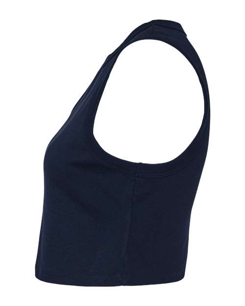 BELLA + CANVAS 1013 - Women's Micro Rib Muscle Crop Tank - Solid Navy Blend