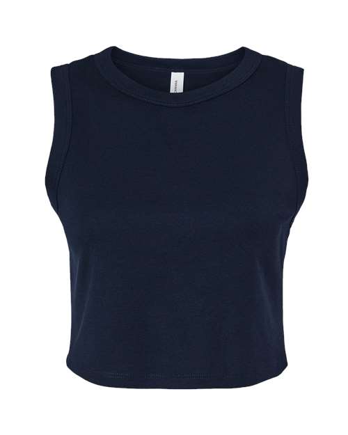 BELLA + CANVAS 1013 - Women's Micro Rib Muscle Crop Tank - Solid Navy Blend