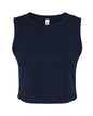 BELLA + CANVAS 1013 - Women's Micro Rib Muscle Crop Tank - Solid Navy Blend