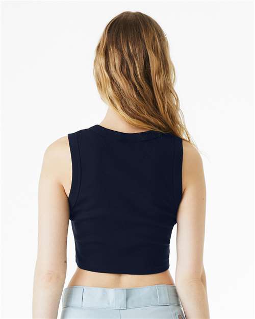 BELLA + CANVAS 1013 - Women's Micro Rib Muscle Crop Tank - Solid Navy Blend