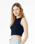 BELLA + CANVAS 1013 - Women's Micro Rib Muscle Crop Tank - Solid Navy Blend