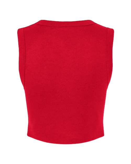 BELLA + CANVAS 1013 - Women's Micro Rib Muscle Crop Tank - Solid Red Blend