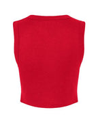 BELLA + CANVAS 1013 - Women's Micro Rib Muscle Crop Tank - Solid Red Blend