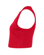BELLA + CANVAS 1013 - Women's Micro Rib Muscle Crop Tank - Solid Red Blend