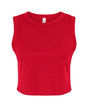 BELLA + CANVAS 1013 - Women's Micro Rib Muscle Crop Tank - Solid Red Blend