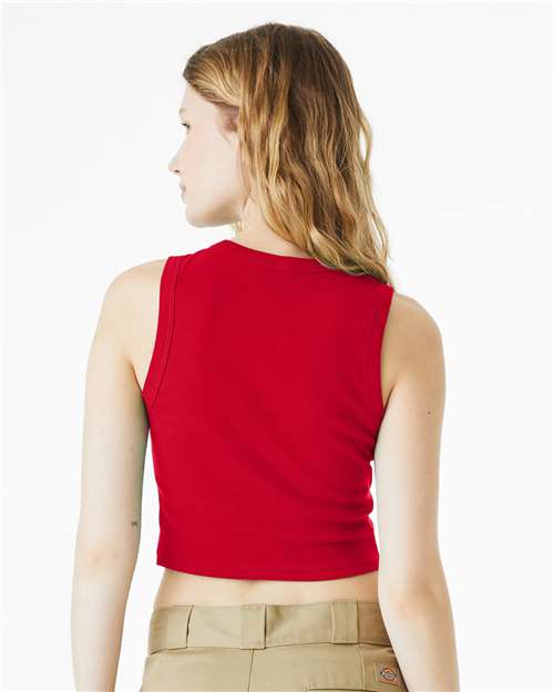 BELLA + CANVAS 1013 - Women's Micro Rib Muscle Crop Tank - Solid Red Blend