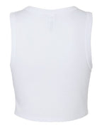 BELLA + CANVAS 1013 - Women's Micro Rib Muscle Crop Tank - Solid White Blend
