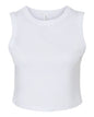 BELLA + CANVAS 1013 - Women's Micro Rib Muscle Crop Tank - Solid White Blend