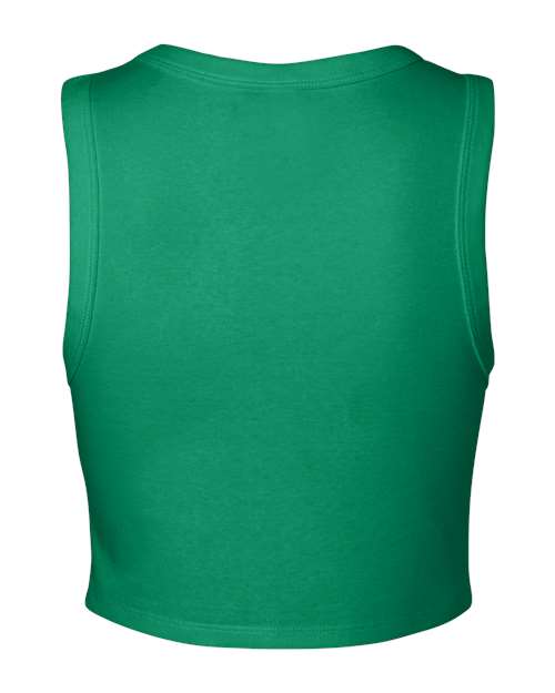 BELLA + CANVAS 1013 - Women's Micro Rib Muscle Crop Tank - Solid Kelly Blend