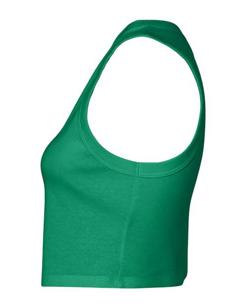 BELLA + CANVAS 1013 - Women's Micro Rib Muscle Crop Tank - Solid Kelly Blend
