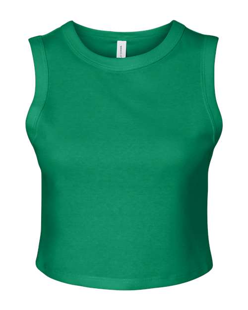 BELLA + CANVAS 1013 - Women's Micro Rib Muscle Crop Tank - Solid Kelly Blend