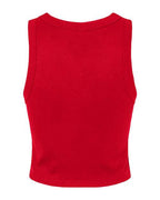BELLA + CANVAS 1019 - Women's Micro Rib Racer Tank - Solid Red Blend
