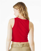 BELLA + CANVAS 1019 - Women's Micro Rib Racer Tank - Solid Red Blend