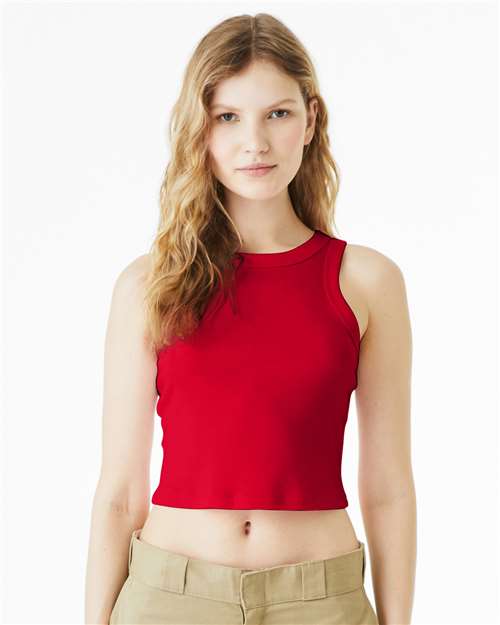 BELLA + CANVAS 1019 - Women's Micro Rib Racer Tank - Solid Red Blend