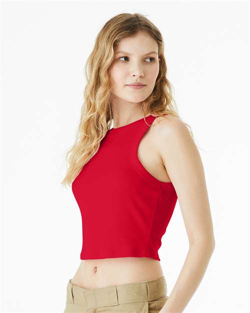 BELLA + CANVAS 1019 - Women's Micro Rib Racer Tank - Solid Red Blend