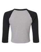 BELLA + CANVAS 1200 - Women's Micro Rib Three-Quarter Raglan Sleeve Baby Tee BELLA + CANVAS