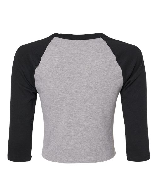 BELLA + CANVAS 1200 - Women's Micro Rib Three-Quarter Raglan Sleeve Baby Tee BELLA + CANVAS
