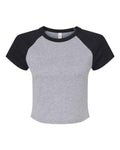 BELLA + CANVAS 1201 - Women's Micro Rib Raglan Baby Tee