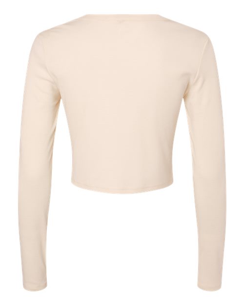 BELLA + CANVAS 1501 - Women's Micro Rib Long Sleeve Baby Tee - Solid Natural Blend