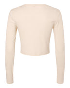 BELLA + CANVAS 1501 - Women's Micro Rib Long Sleeve Baby Tee - Solid Natural Blend