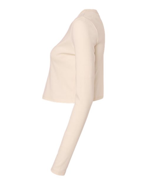 BELLA + CANVAS 1501 - Women's Micro Rib Long Sleeve Baby Tee - Solid Natural Blend