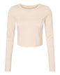 BELLA + CANVAS 1501 - Women's Micro Rib Long Sleeve Baby Tee - Solid Natural Blend