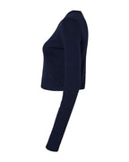 BELLA + CANVAS 1501 - Women's Micro Rib Long Sleeve Baby Tee - Solid Navy Blend