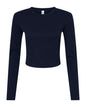 BELLA + CANVAS 1501 - Women's Micro Rib Long Sleeve Baby Tee - Solid Navy Blend