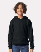 Gildan SF500B - Youth Softstyle Midweight Hooded Sweatshirt - Black