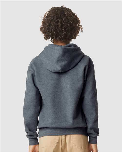 Gildan SF500B - Youth Softstyle Midweight Hooded Sweatshirt - Dark Heather