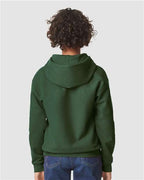 Gildan SF500B - Youth Softstyle Midweight Hooded Sweatshirt - Forest Green