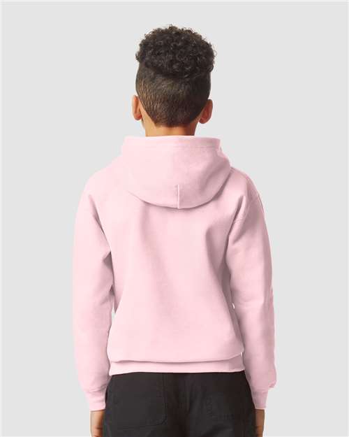 Gildan SF500B - Youth Softstyle Midweight Hooded Sweatshirt - Light Pink